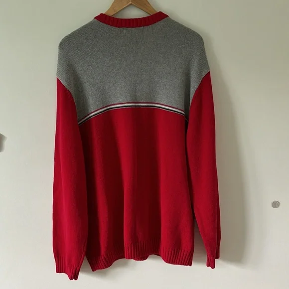 Vintage Chaps Ralph Lauren Color Block V-Neck Cotton Sweater - Picture 3 of 9